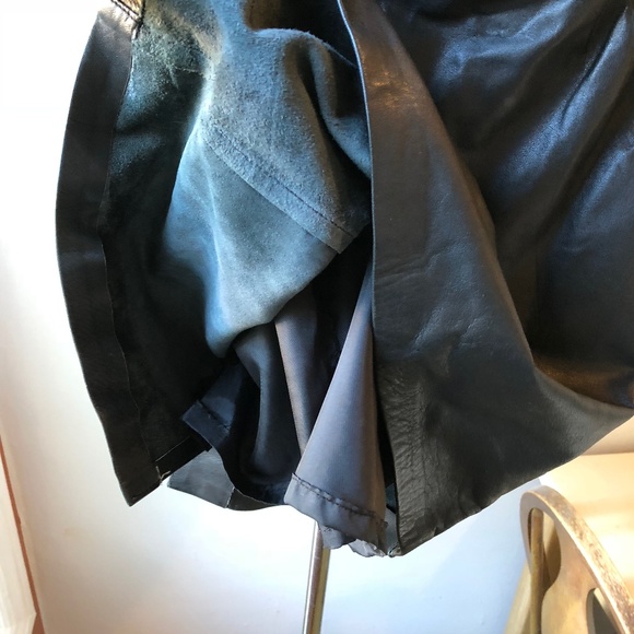 Vintage 80s Leather Mini Skirt sz XS - Picture 5 of 8